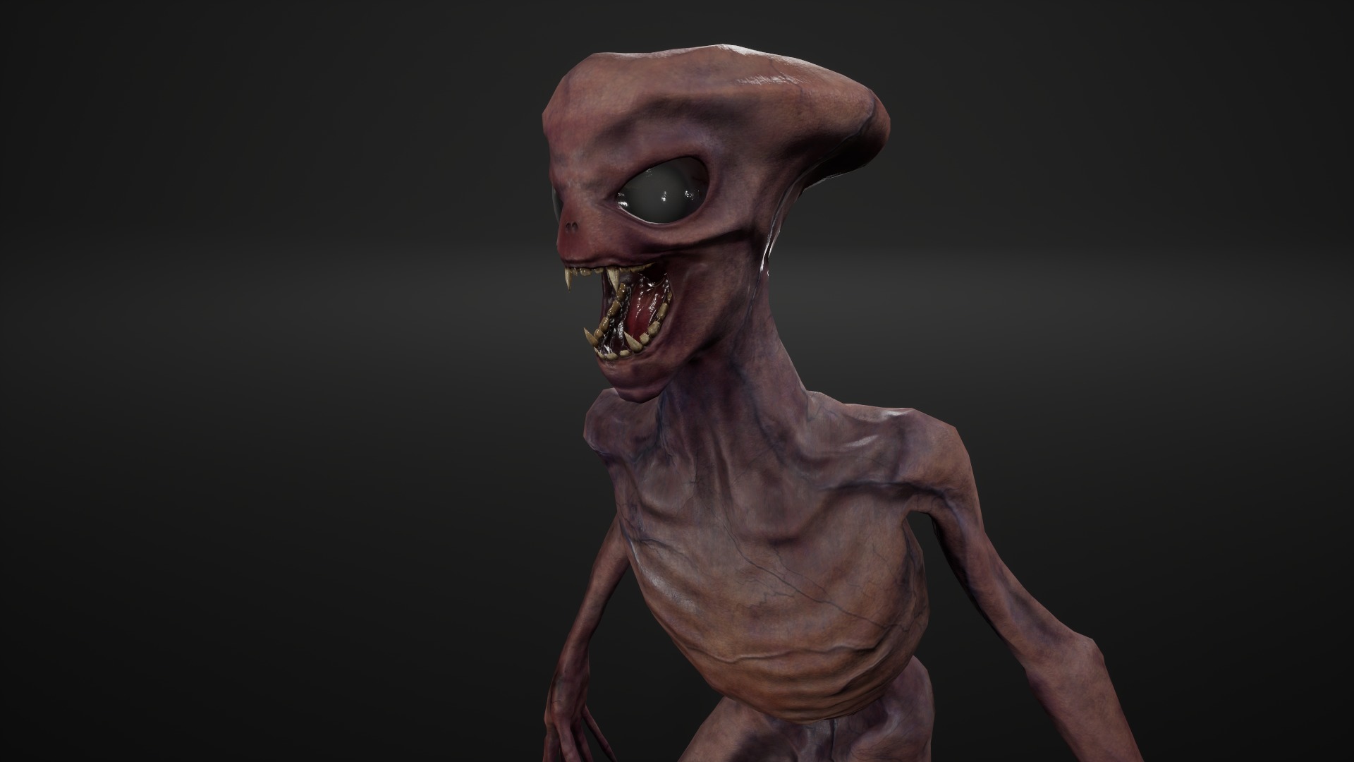 Alien 2 Low-poly 3D model_14