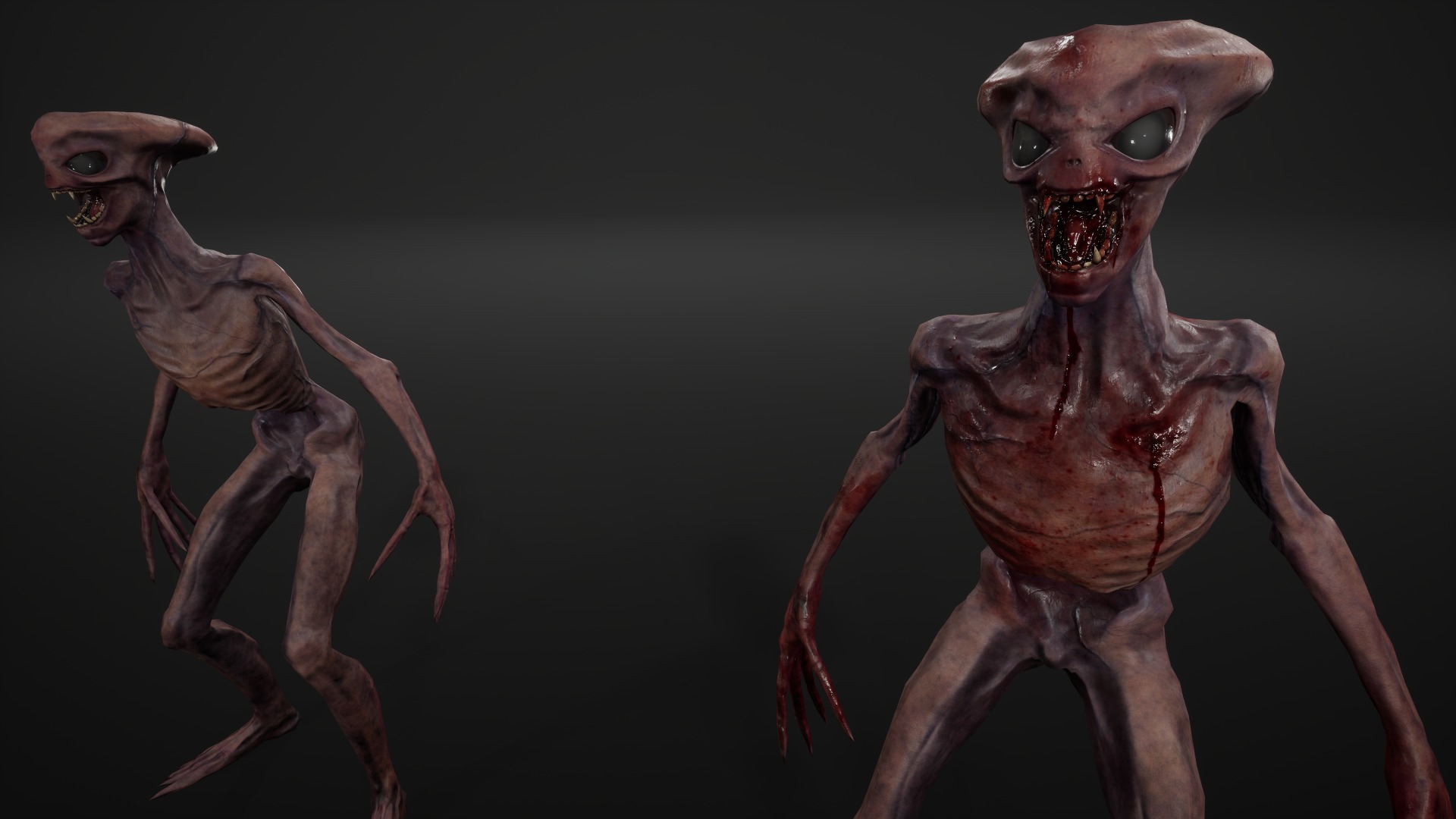 Alien 2 Low-poly 3D model_9