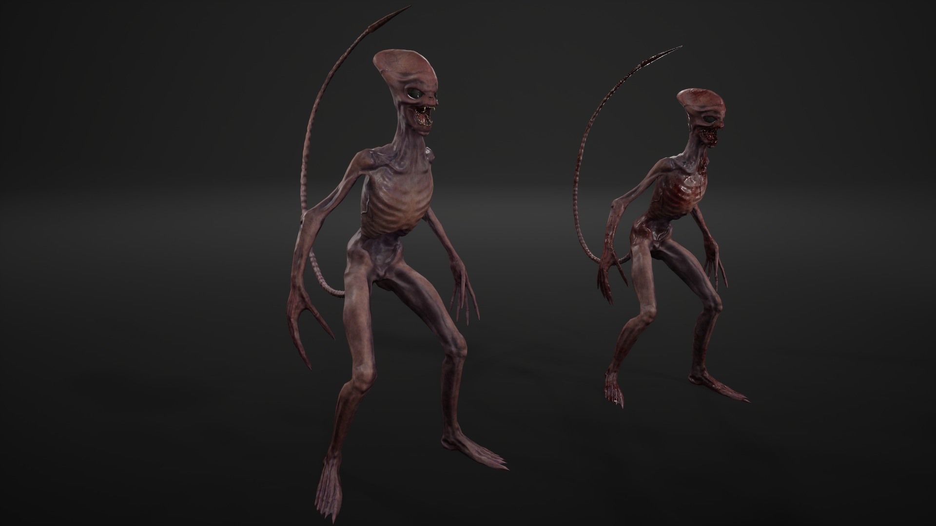 Alien 3 Low-poly 3D model_12