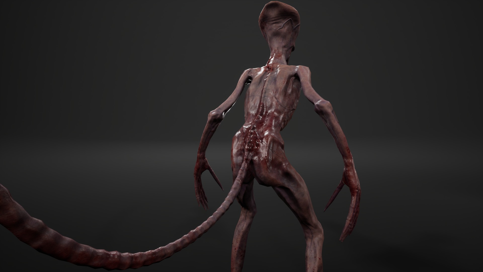 Alien 3 Low-poly 3D model_13