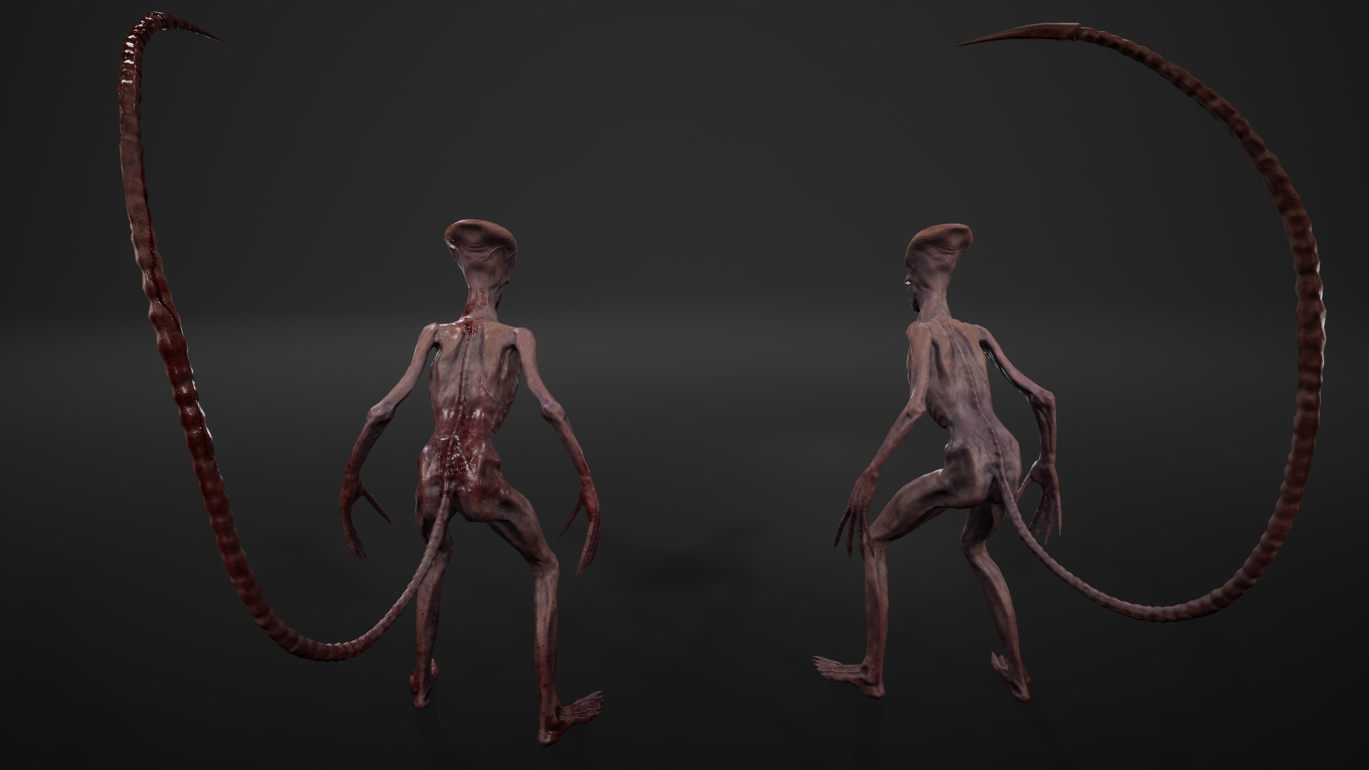 Alien 3 Low-poly 3D model_3