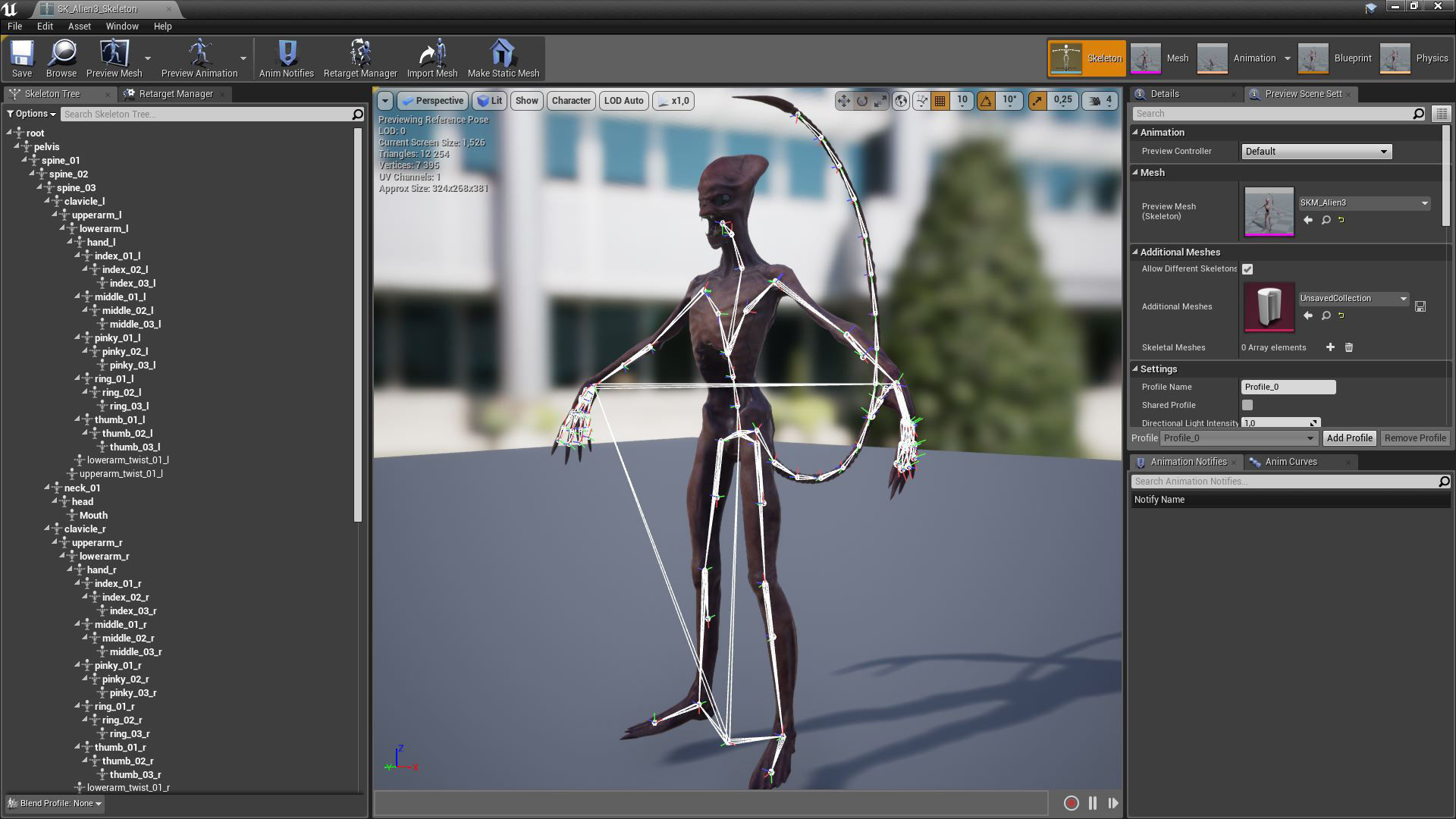 Alien 3 Low-poly 3D model_24