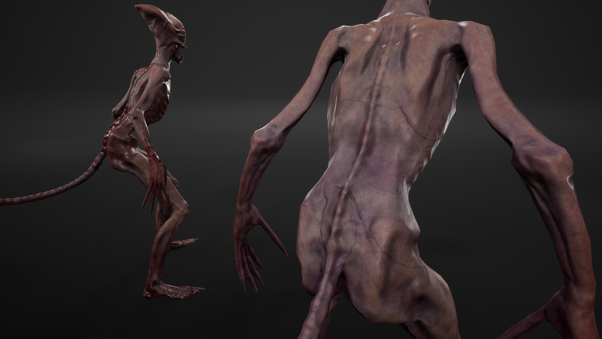 Alien 3 Low-poly 3D model_11