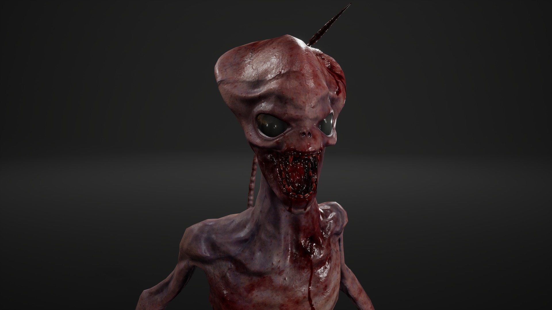 Alien 3 Low-poly 3D model_5