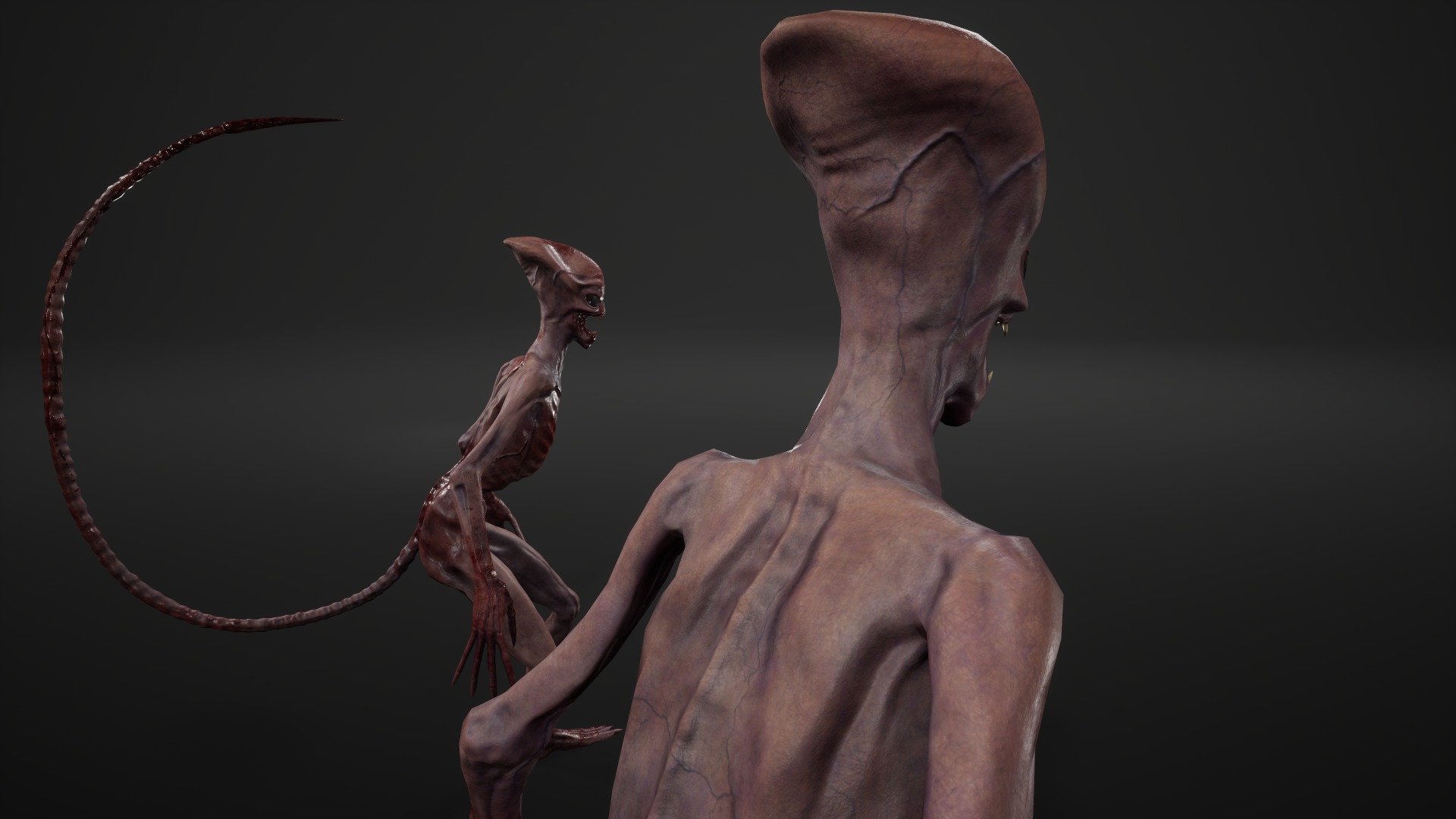 Alien 3 Low-poly 3D model_7