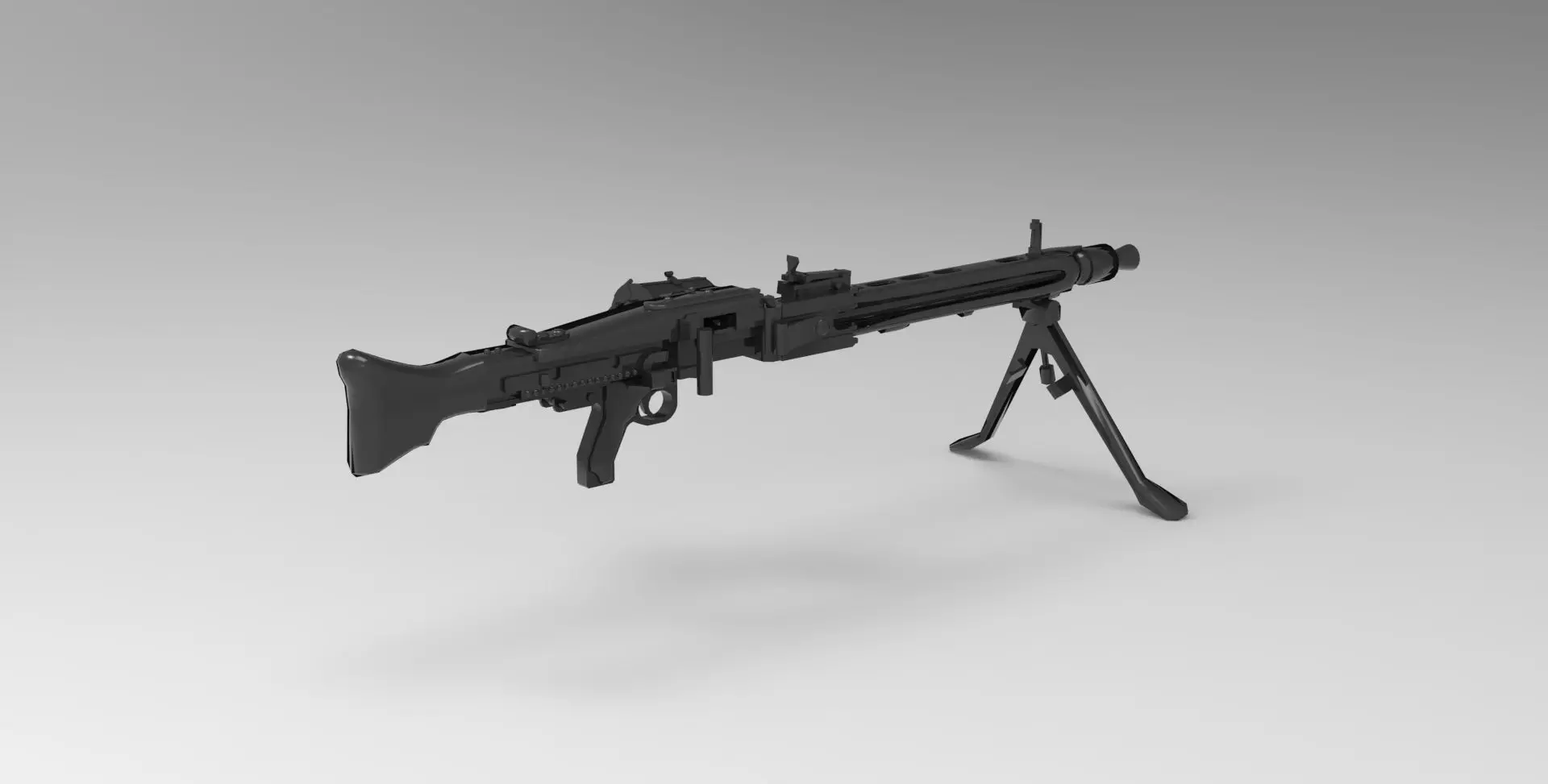 MG 42 machine gun 3D model_0