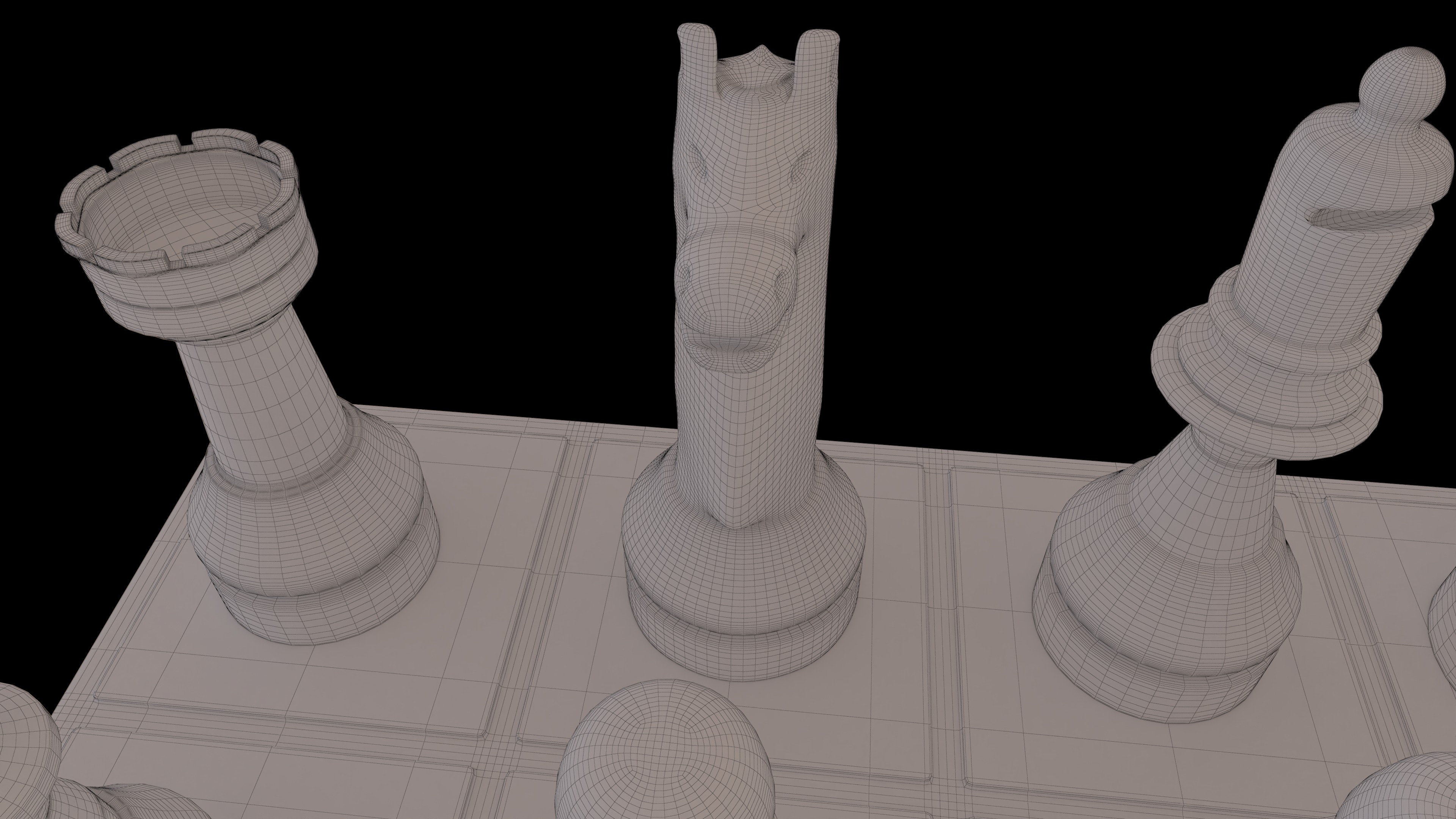 modern chessboard  3D model_8