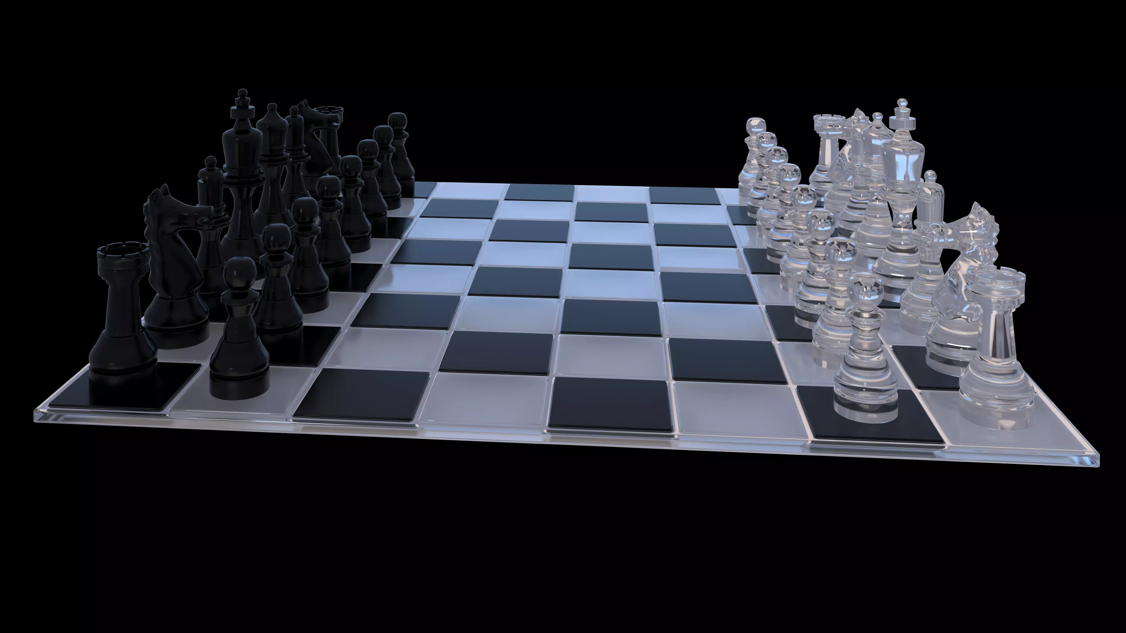 modern chessboard  3D model_0