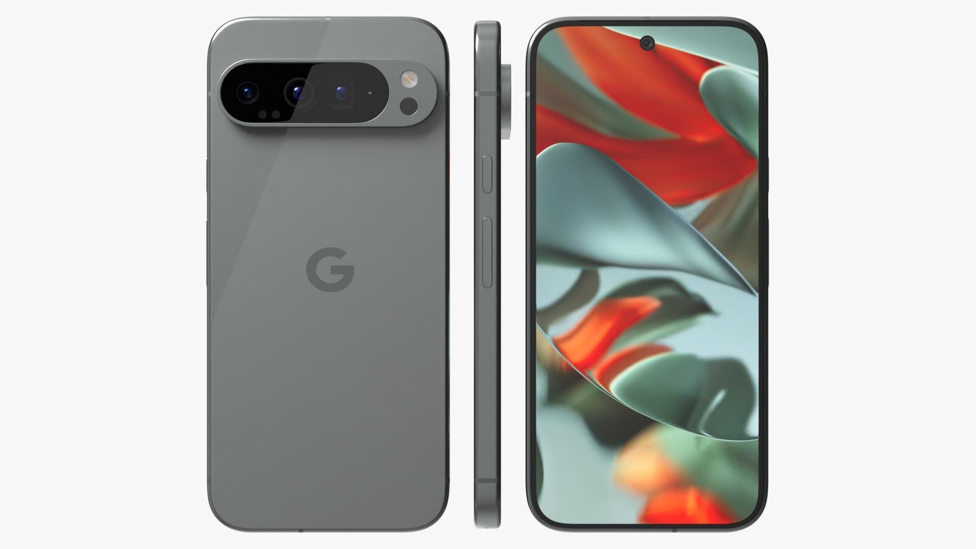 Google Pixel 9 Pro XL Hazel Low-poly 3D model_2