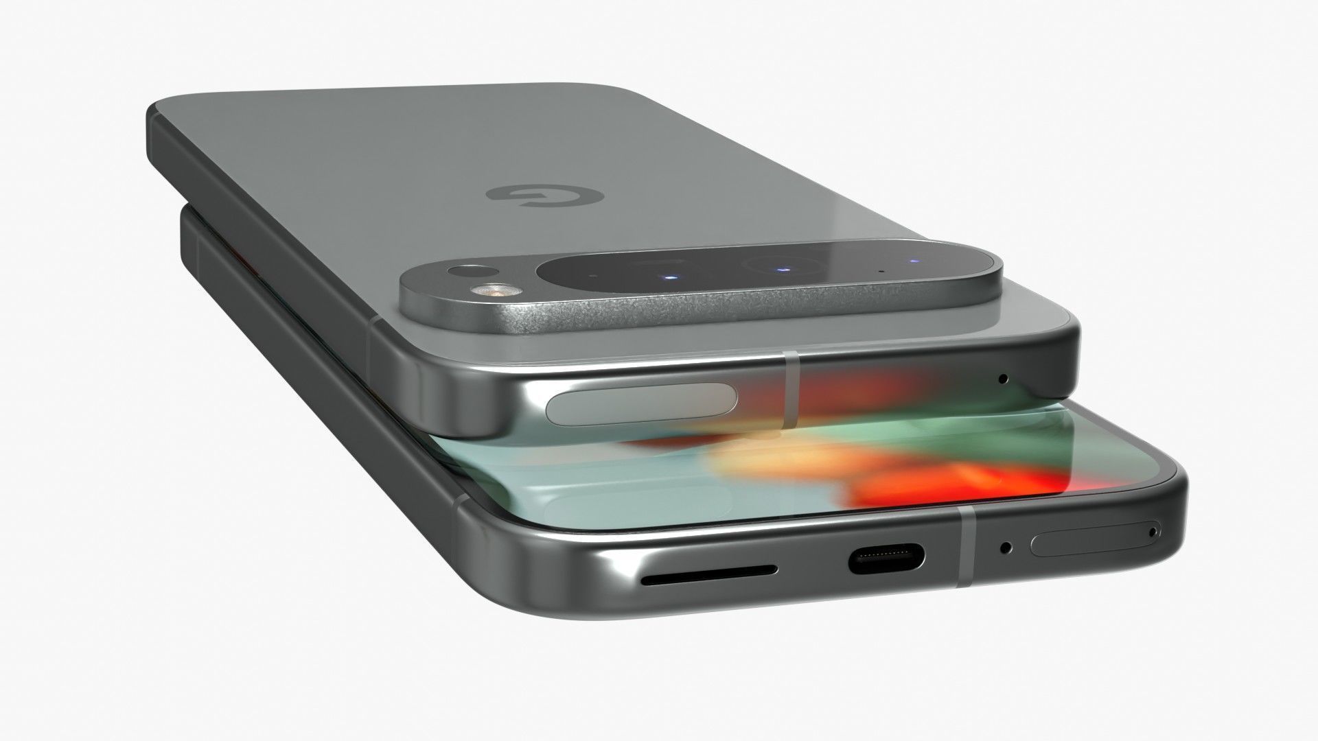 Google Pixel 9 Pro XL Hazel Low-poly 3D model_7