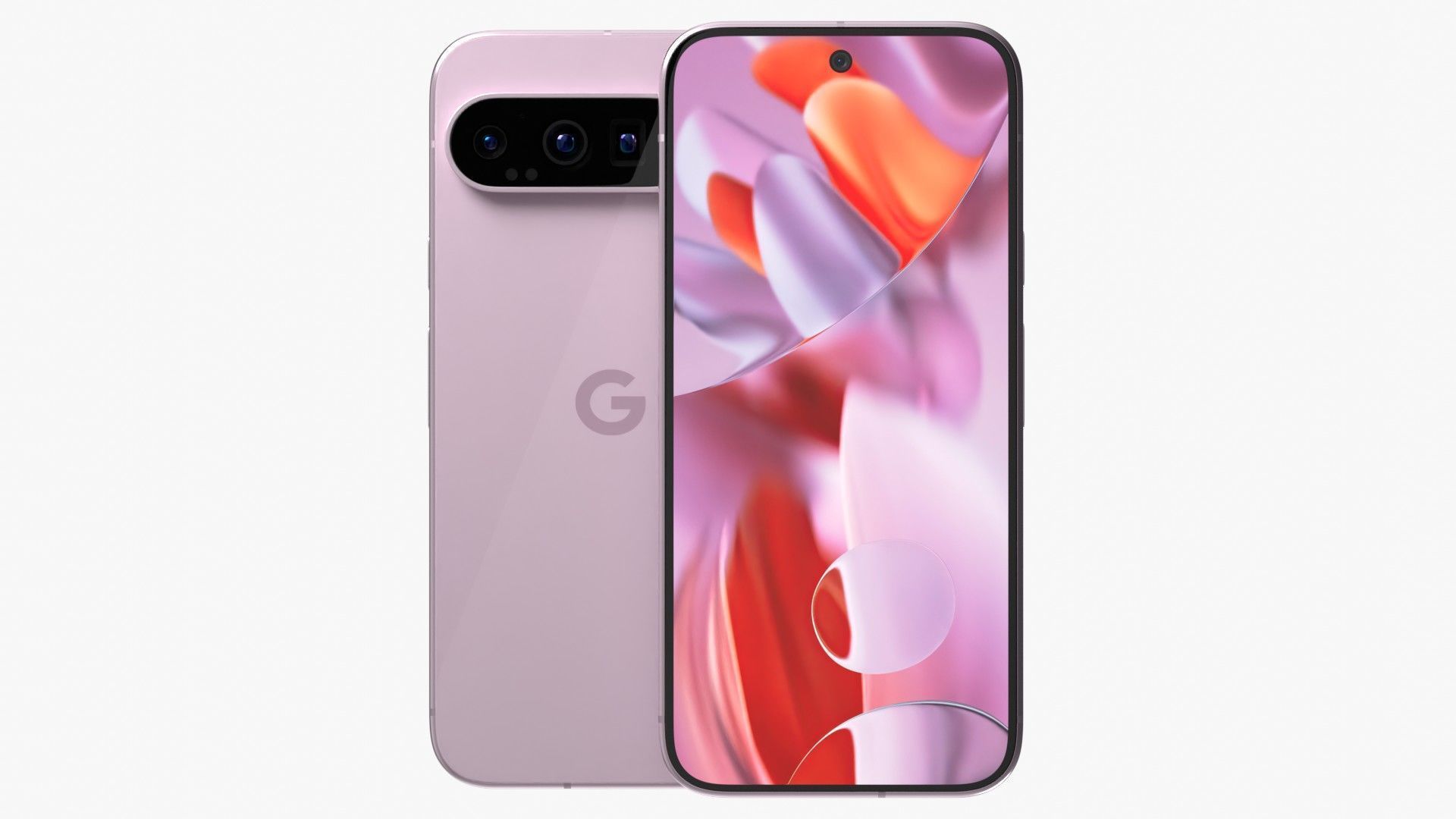Google Pixel 9 Pro XL Rose Quartz Low-poly 3D model_1