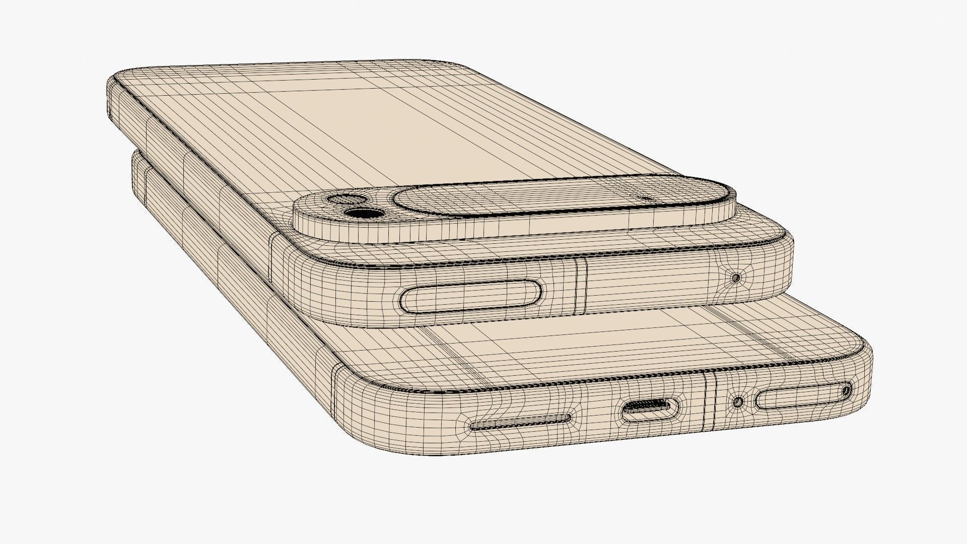 Google Pixel 9 Pro XL Rose Quartz Low-poly 3D model_18