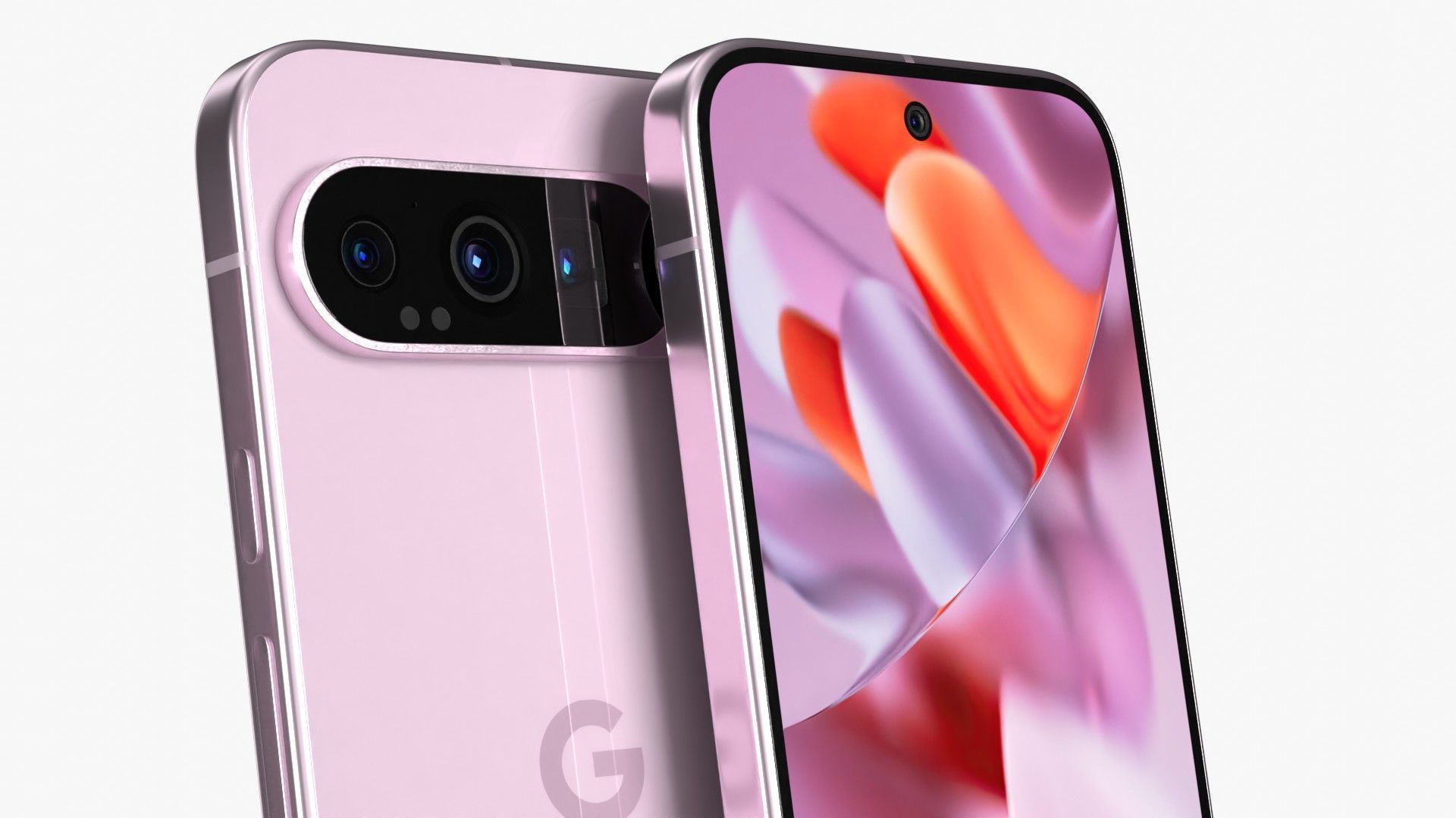 Google Pixel 9 Pro XL Rose Quartz Low-poly 3D model_3