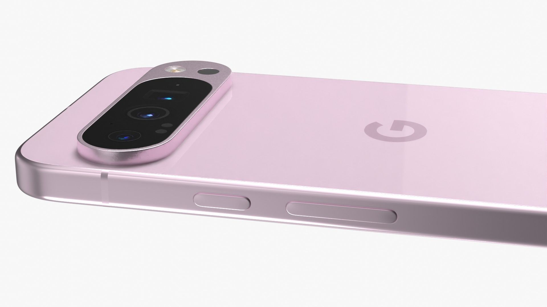 Google Pixel 9 Pro XL Rose Quartz Low-poly 3D model_5