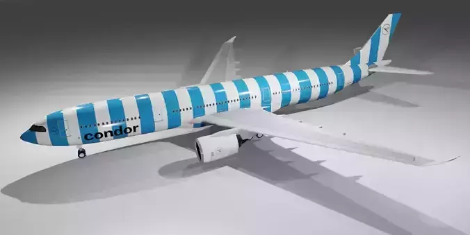 Condor Airbus a330-900neo model with cockpit  Low-poly 3D model