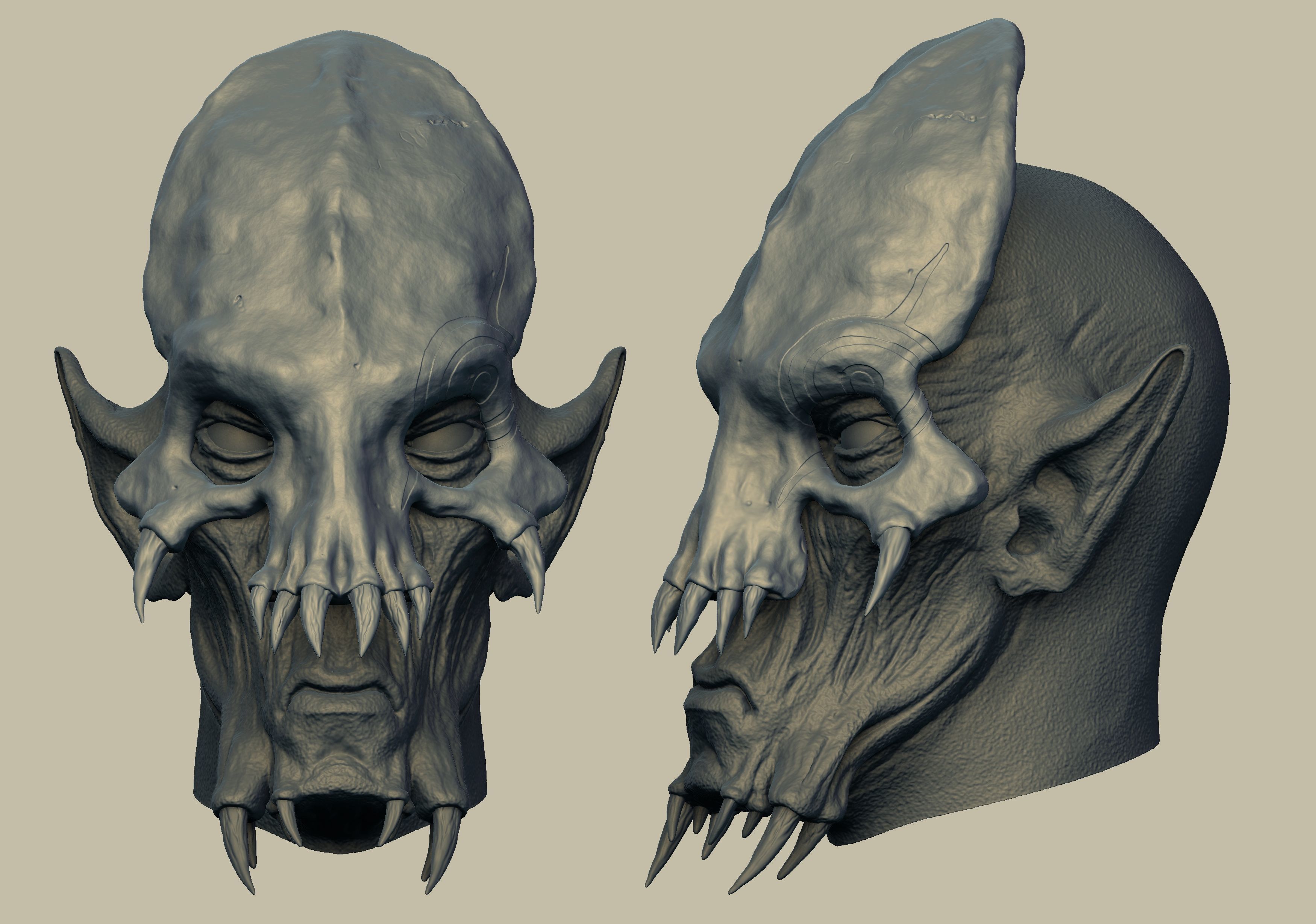 Grievous - Kaleesh Warlord Mask Only 3D print model_1