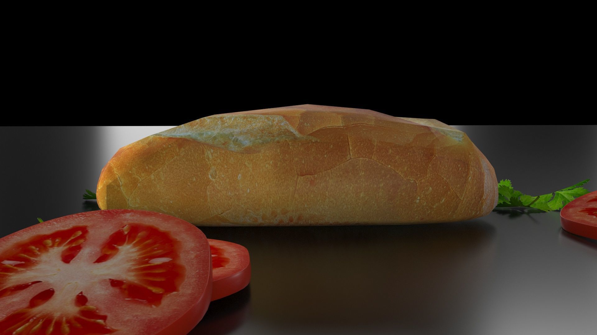 BREAD BANH MI VIETNAM Low-poly 3D model_3
