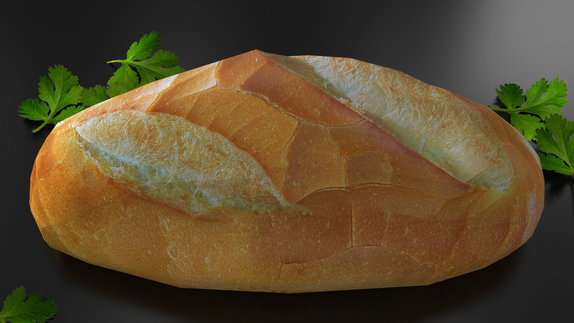 BREAD BANH MI VIETNAM Low-poly 3D model_5