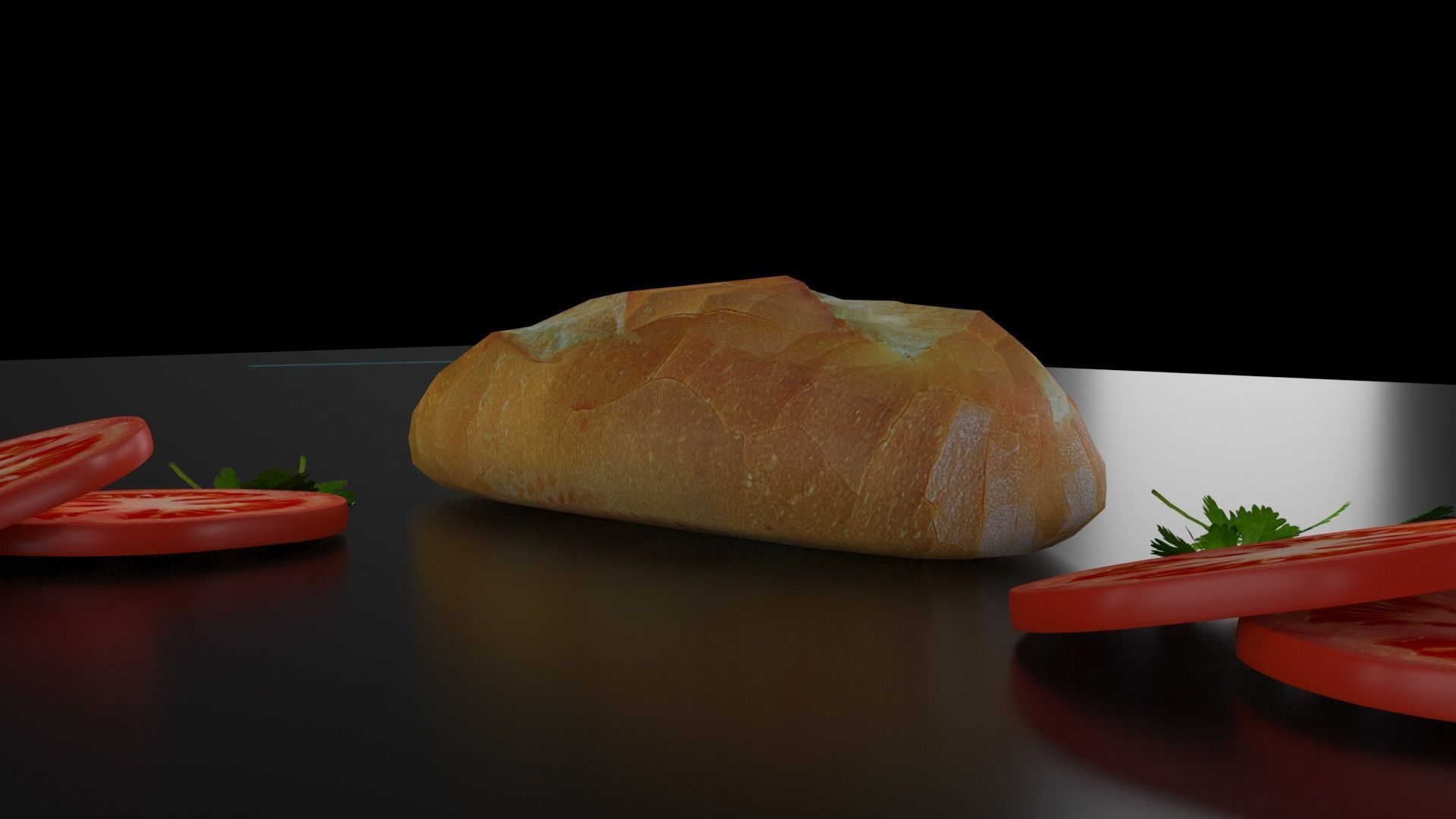 BREAD BANH MI VIETNAM Low-poly 3D model_4