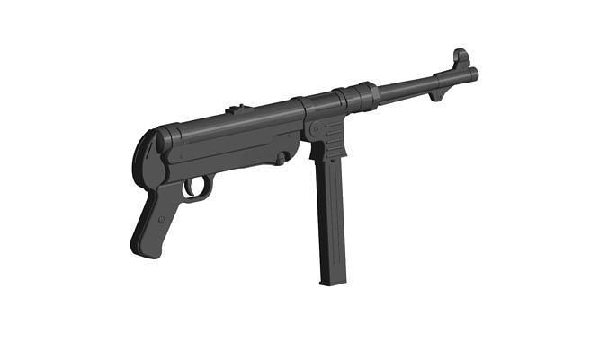 MP 40 submachine gun 3D model