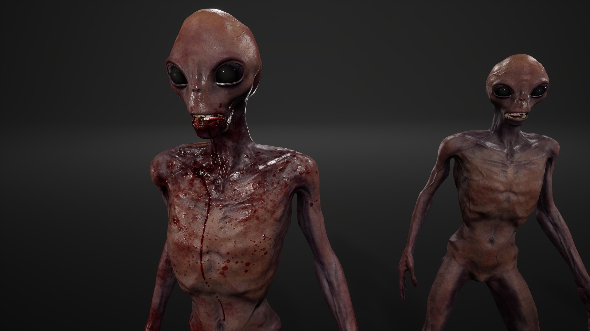 Alien 5 Man Low-poly 3D model_3