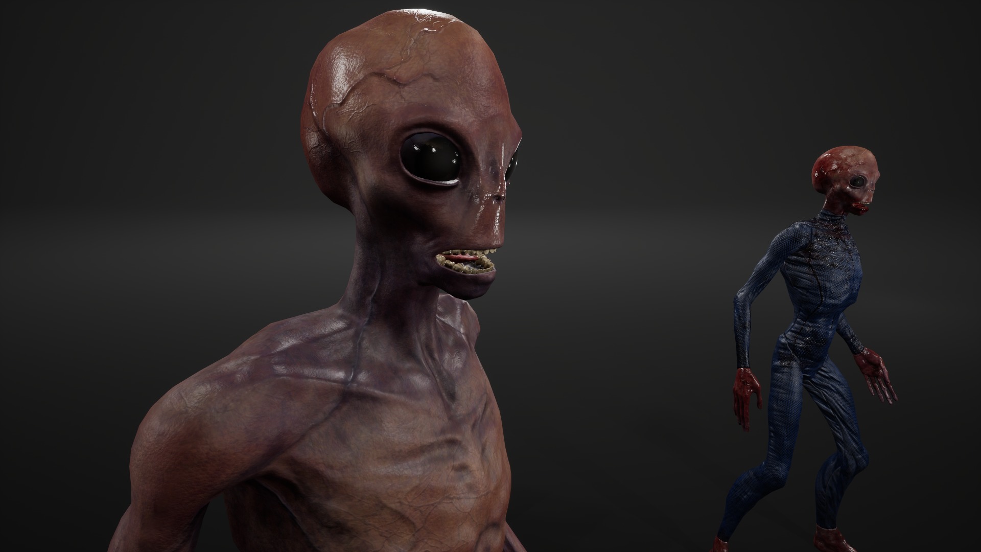 Alien 5 Man Low-poly 3D model_11
