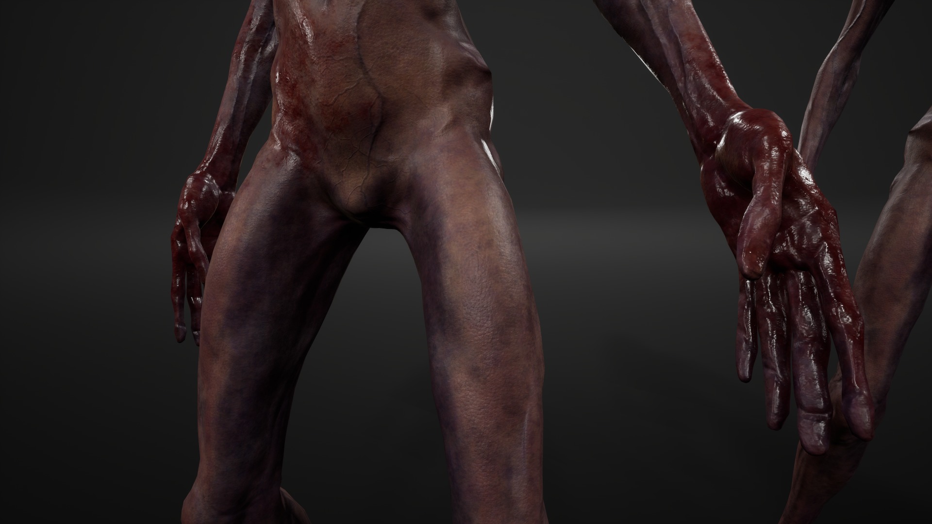 Alien 5 Man Low-poly 3D model_7