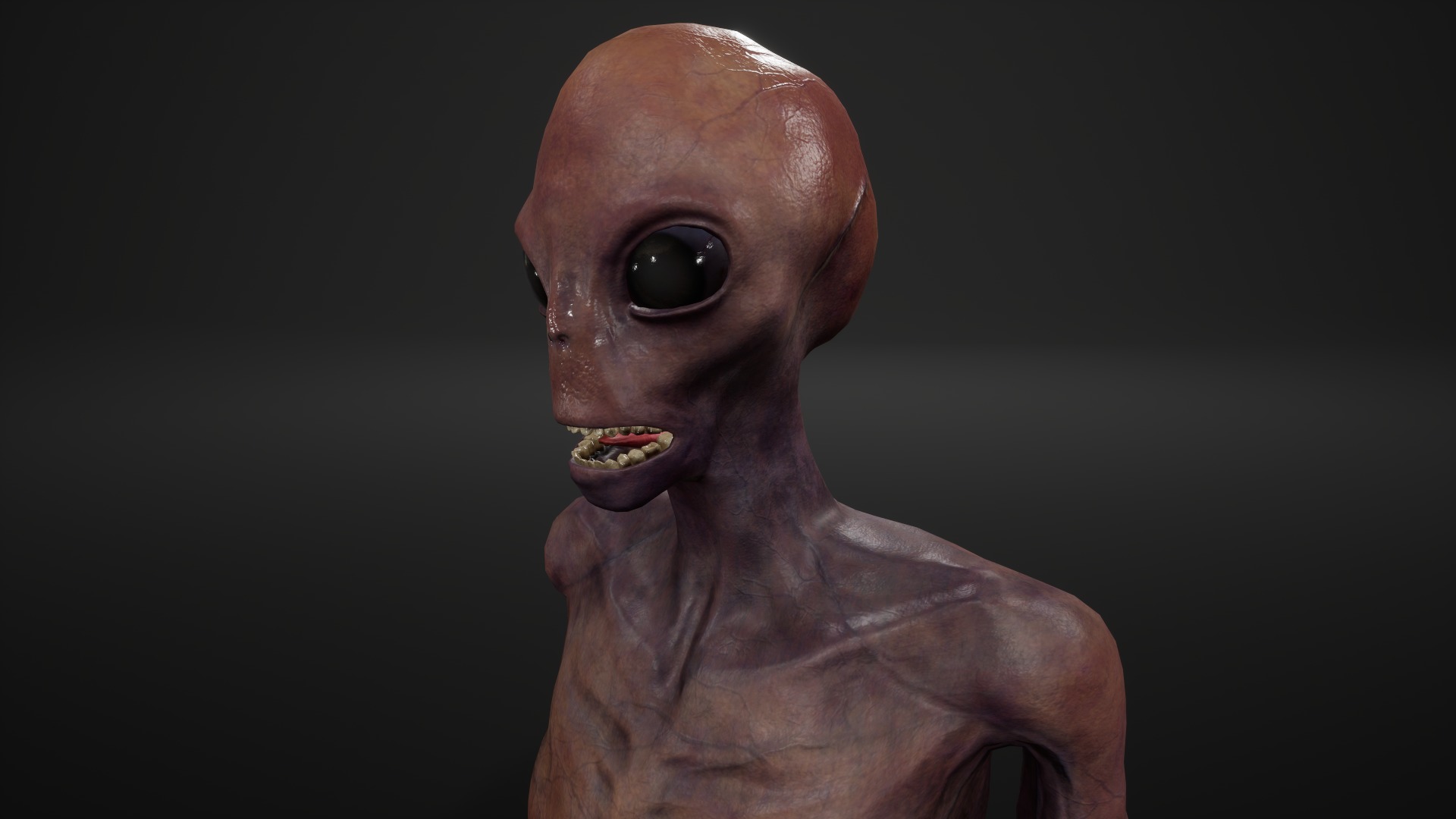 Alien 5 Man Low-poly 3D model_12