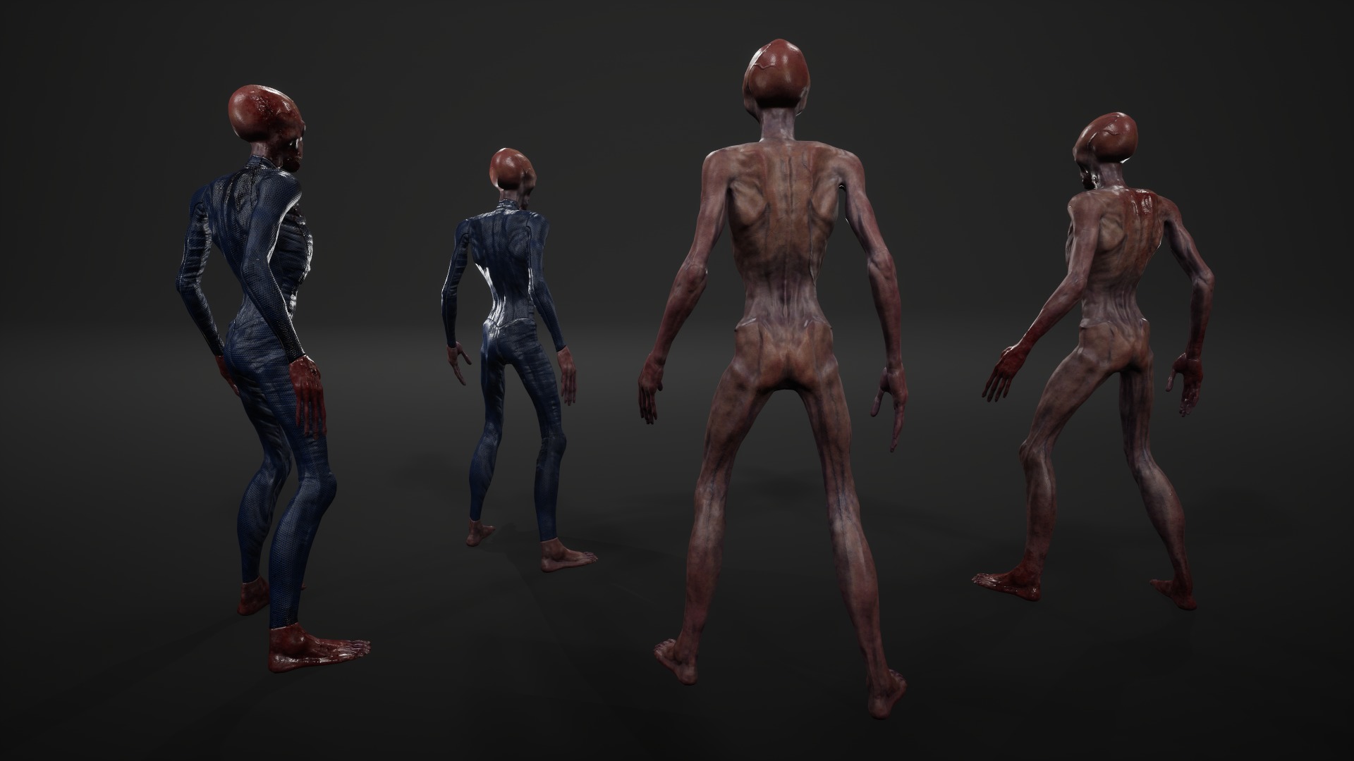 Alien 5 Man Low-poly 3D model_6