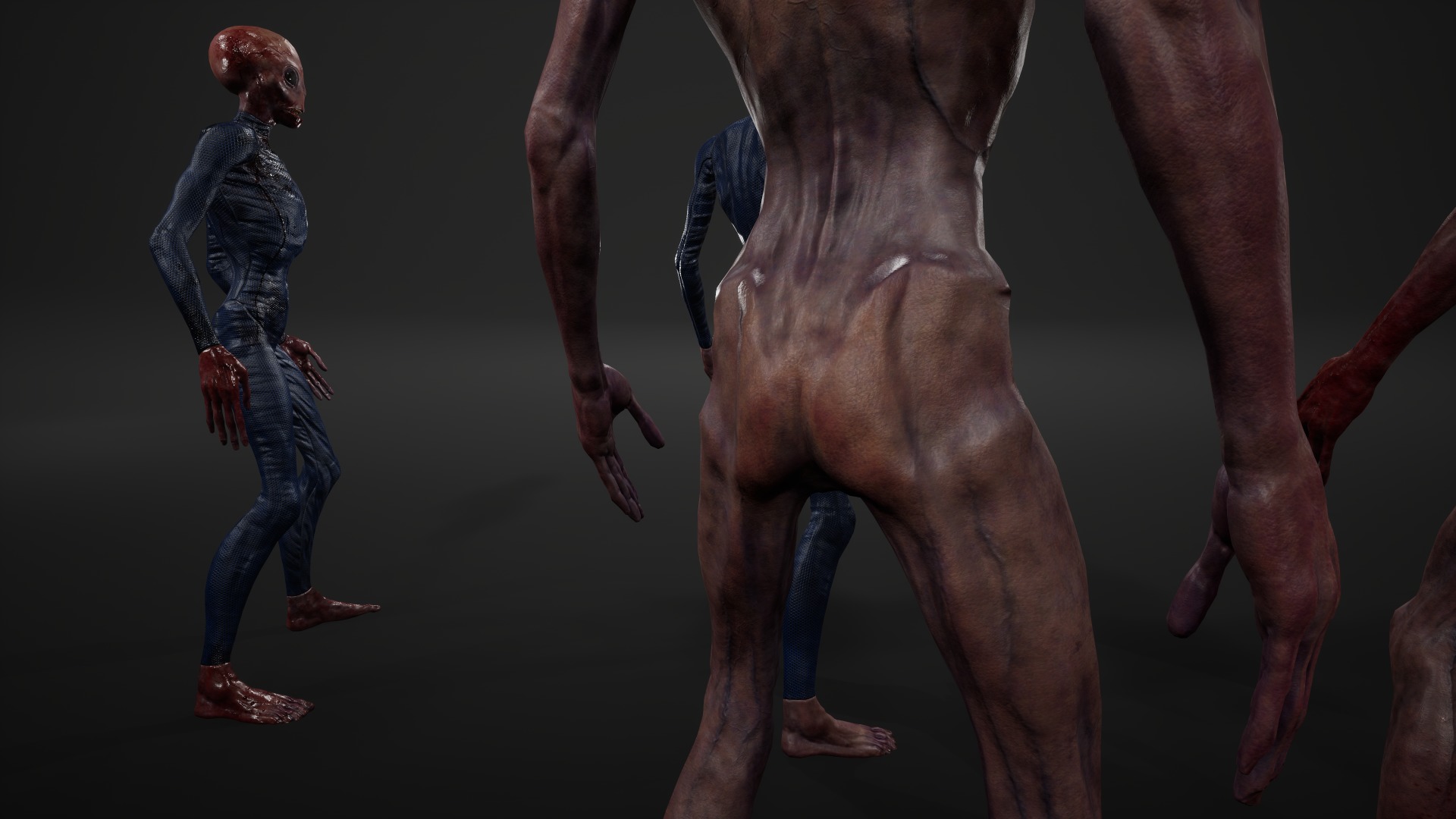 Alien 5 Man Low-poly 3D model_9