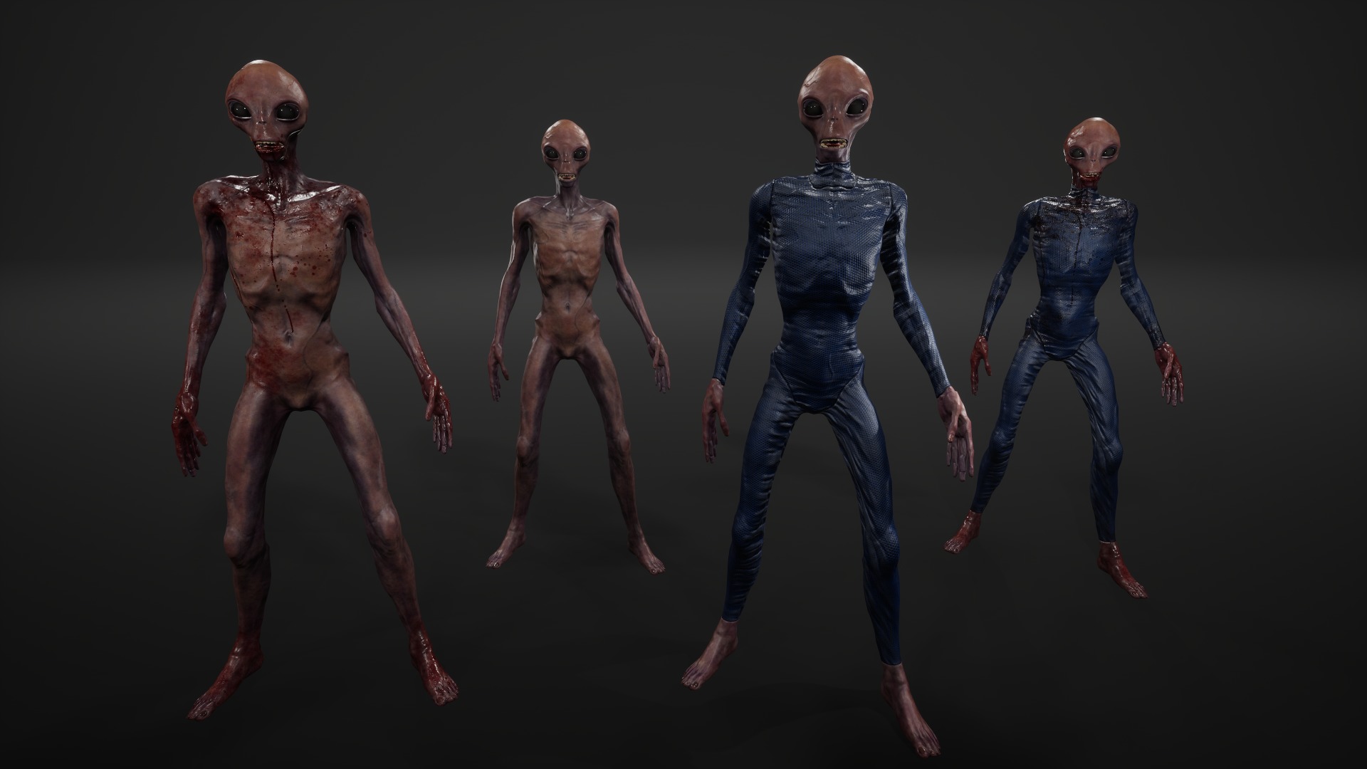 Alien 5 Man Low-poly 3D model_2