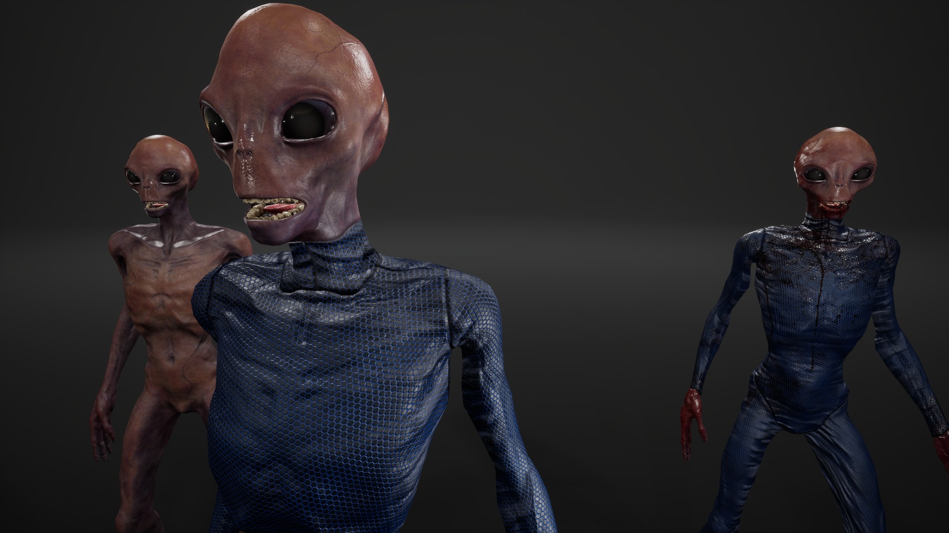 Alien 5 Man Low-poly 3D model_13
