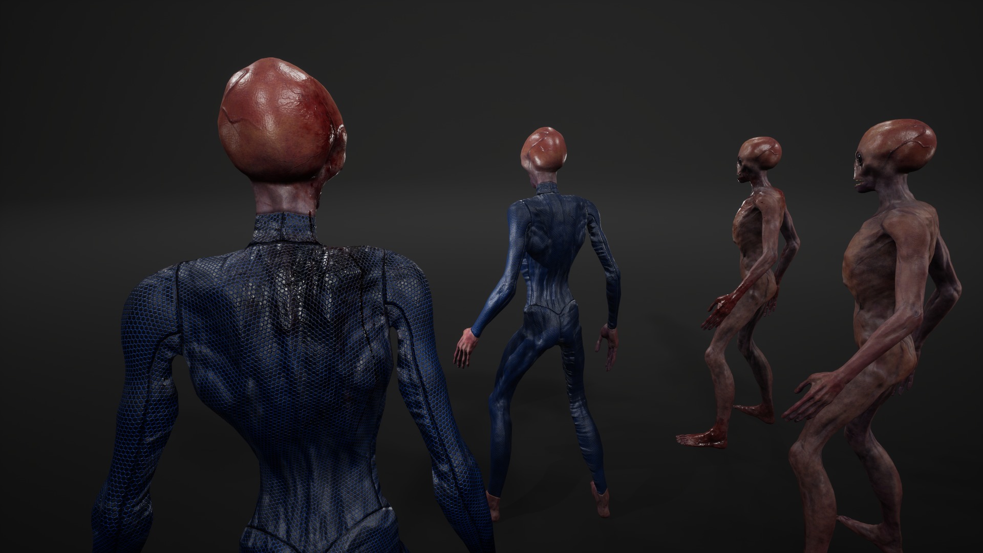 Alien 5 Man Low-poly 3D model_16