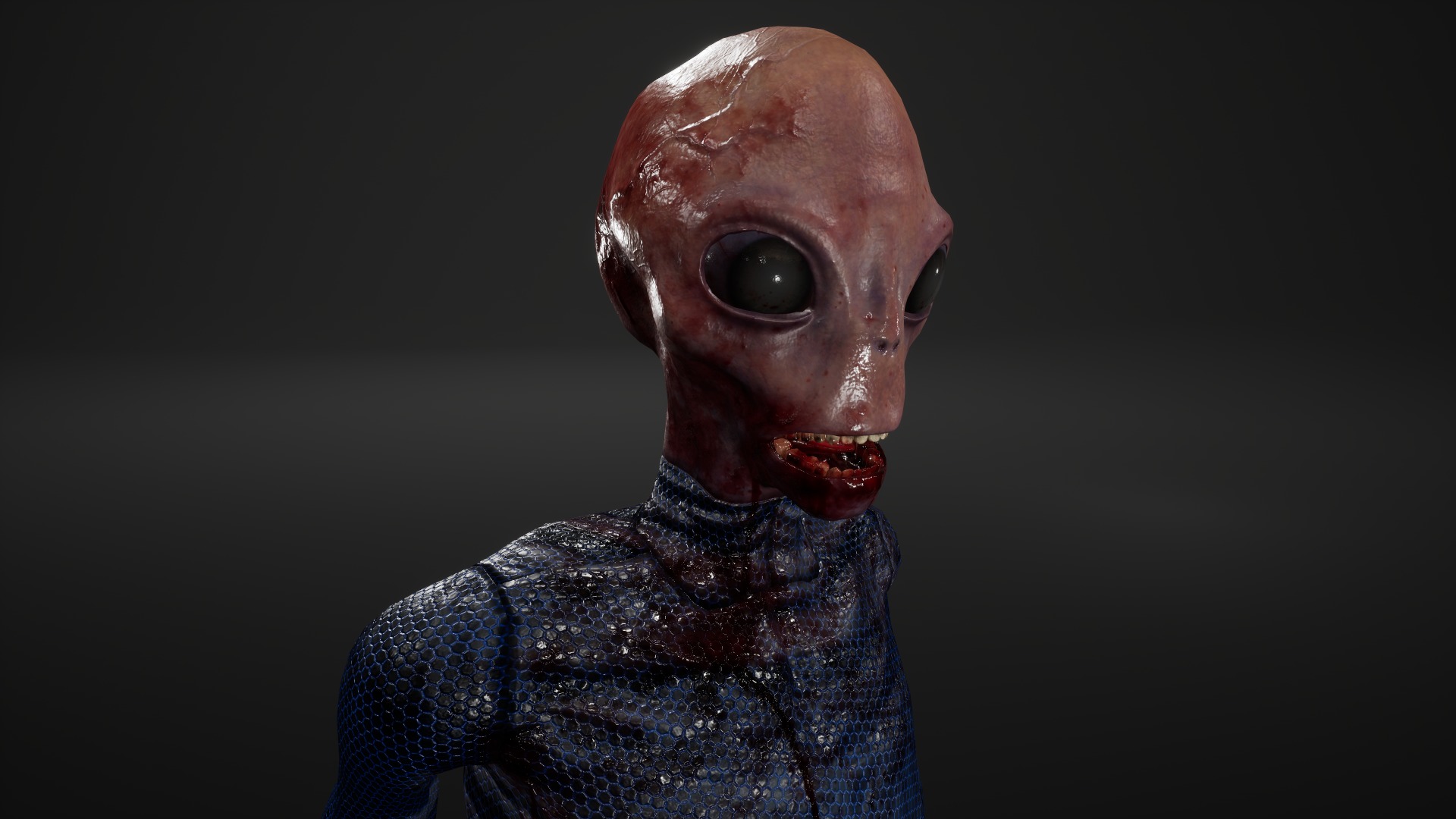 Alien 5 Man Low-poly 3D model_14