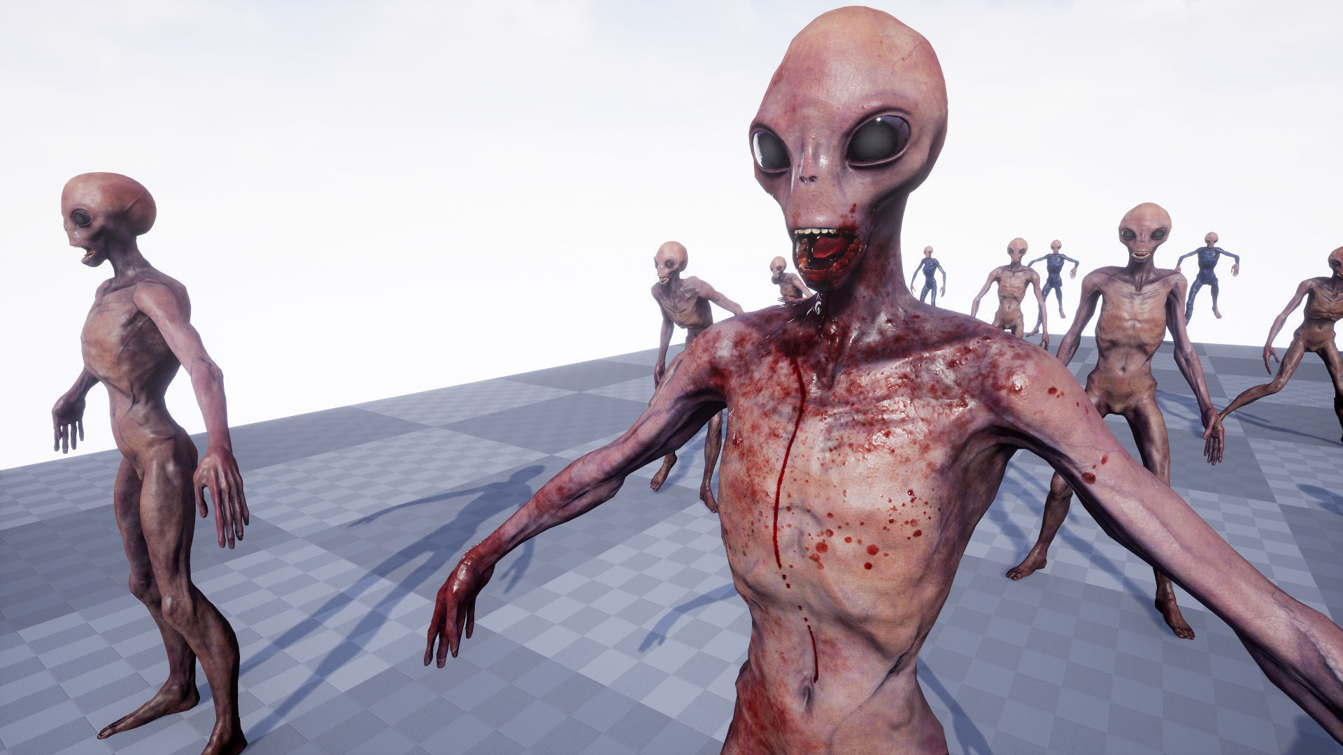 Alien 5 Man Low-poly 3D model_19