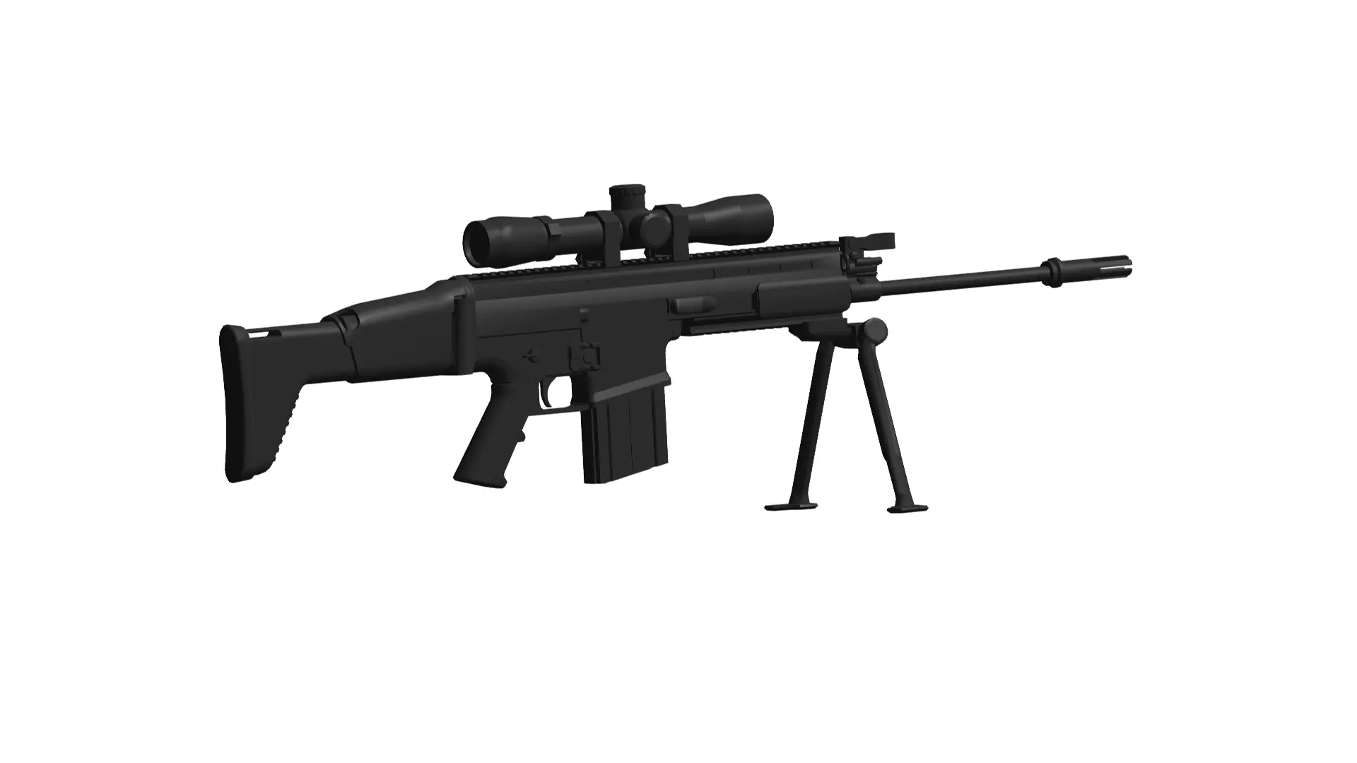 MK16 Sniper 3D model_0