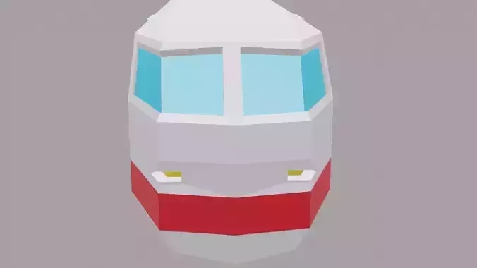 very beautifull train Low-poly 3D model