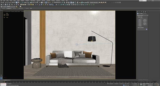 interior living room scene 42 3D model 6