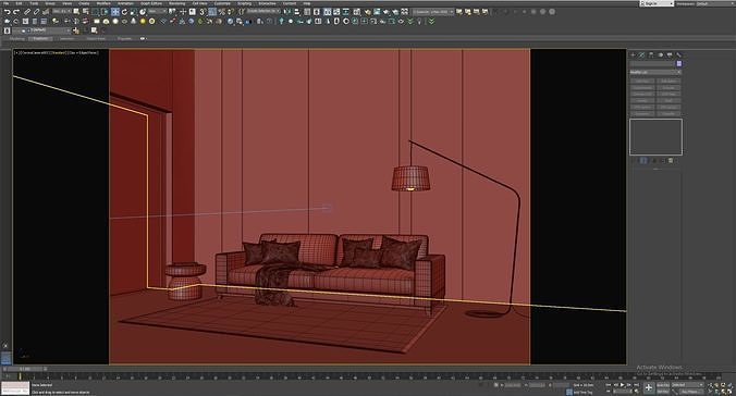 interior living room scene 42 3D model 5