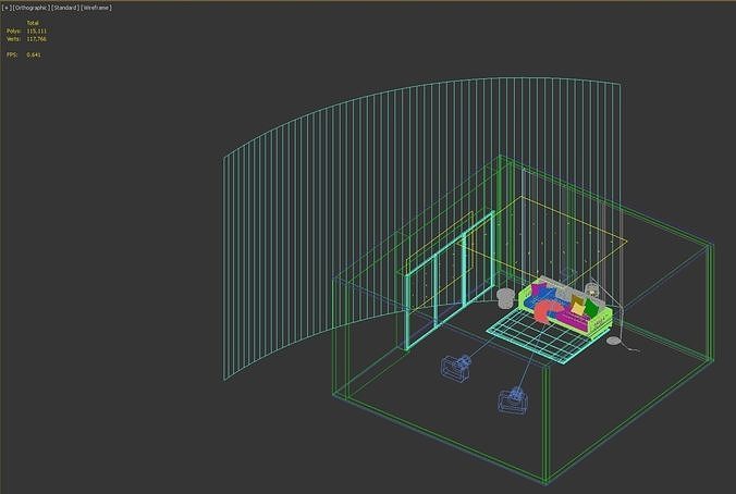 interior living room scene 42 3D model 7