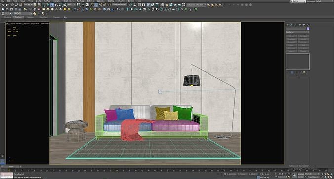 interior living room scene 42 3D model 4