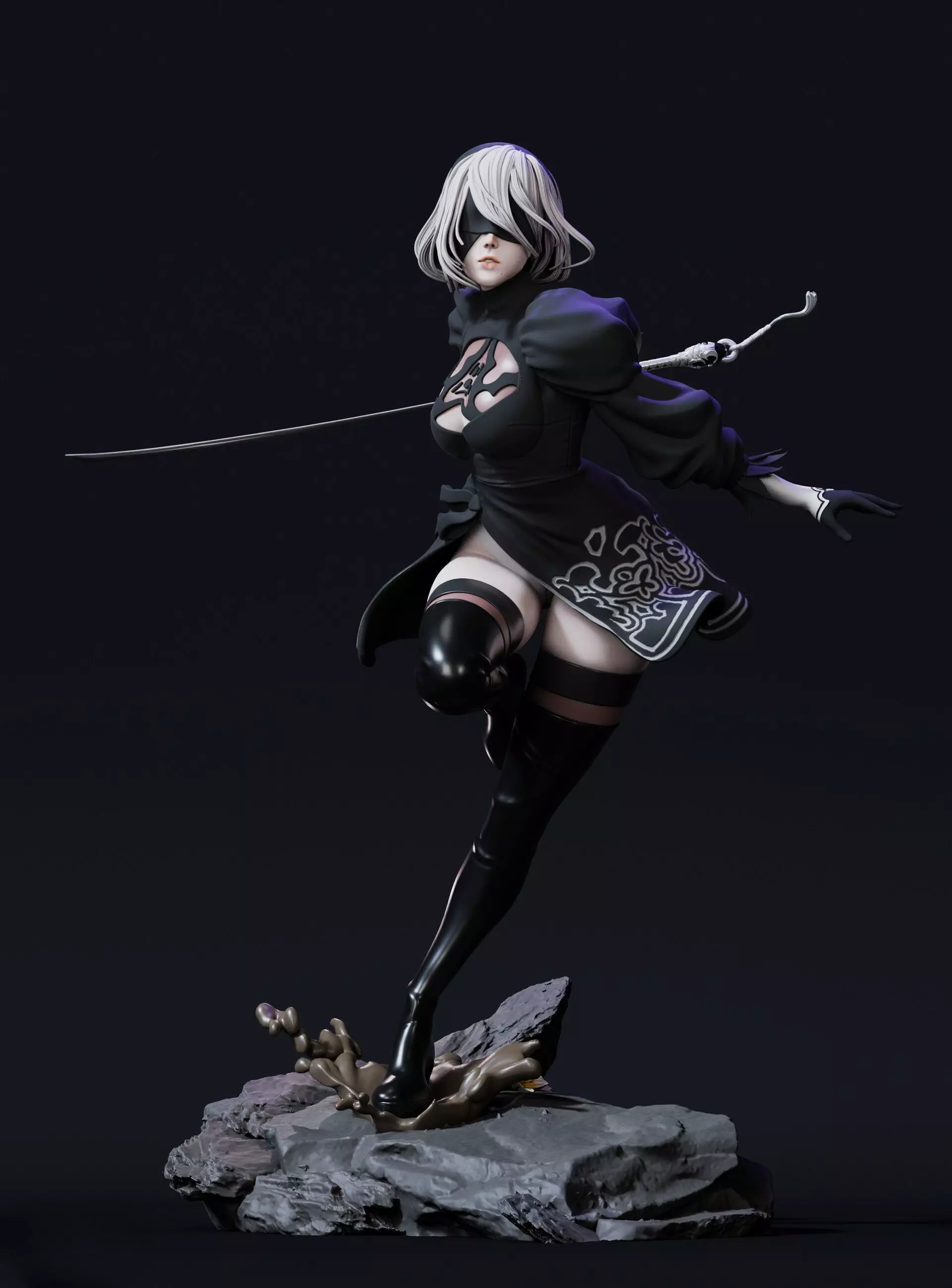 2b - Nier Automata 3D print model_0
