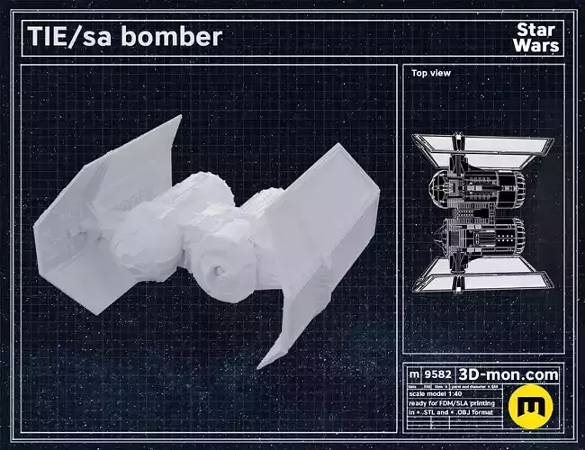 TIE sa bomber 3D print model