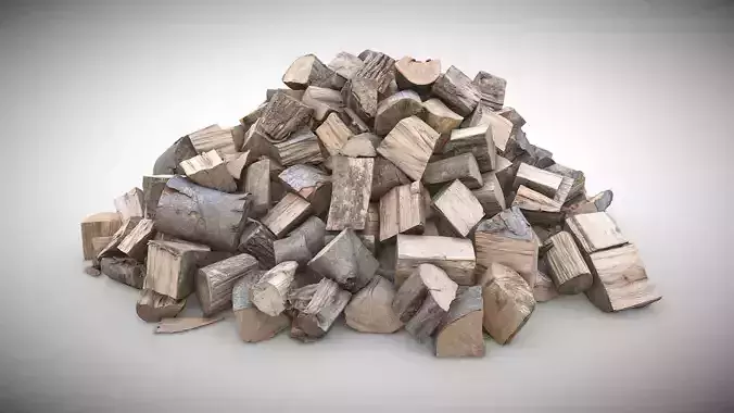 Pile of firewood - large stumps