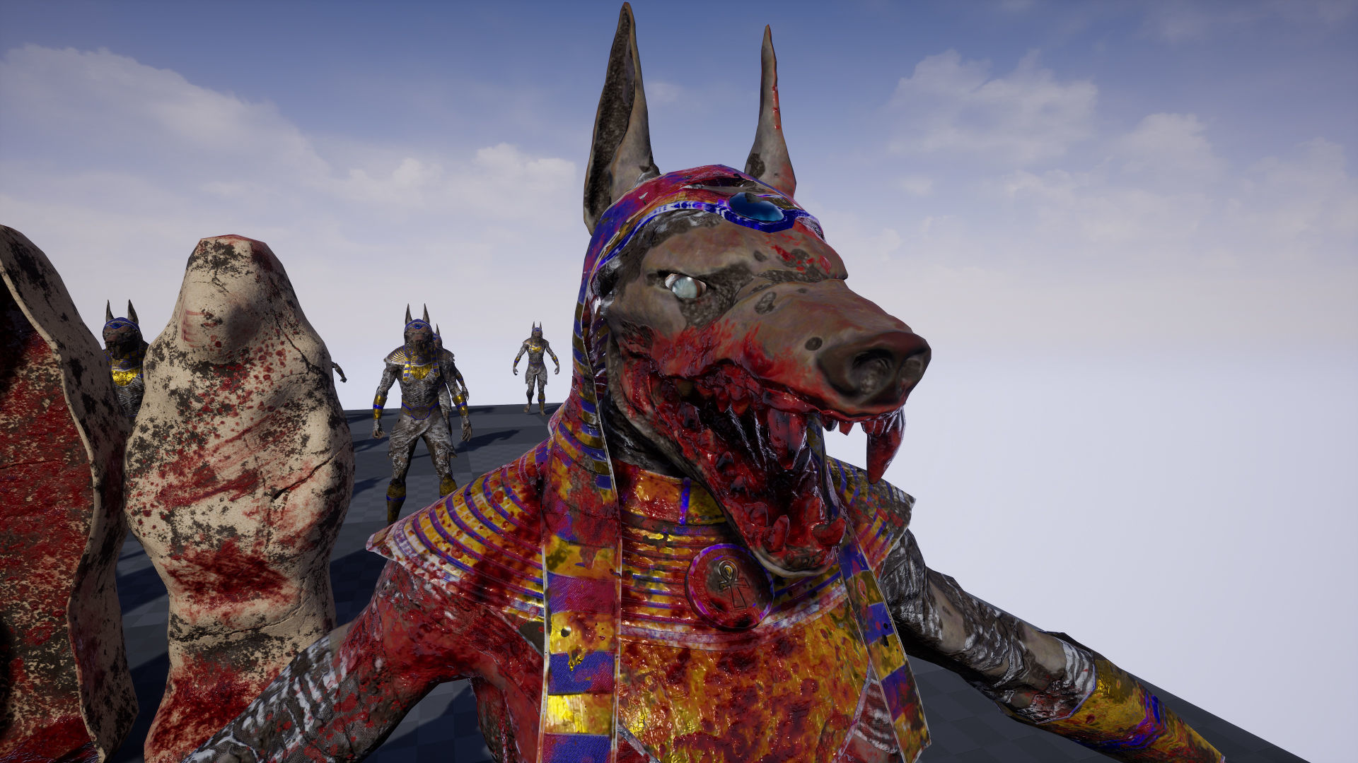 Mummy Anubis Low-poly 3D model_16