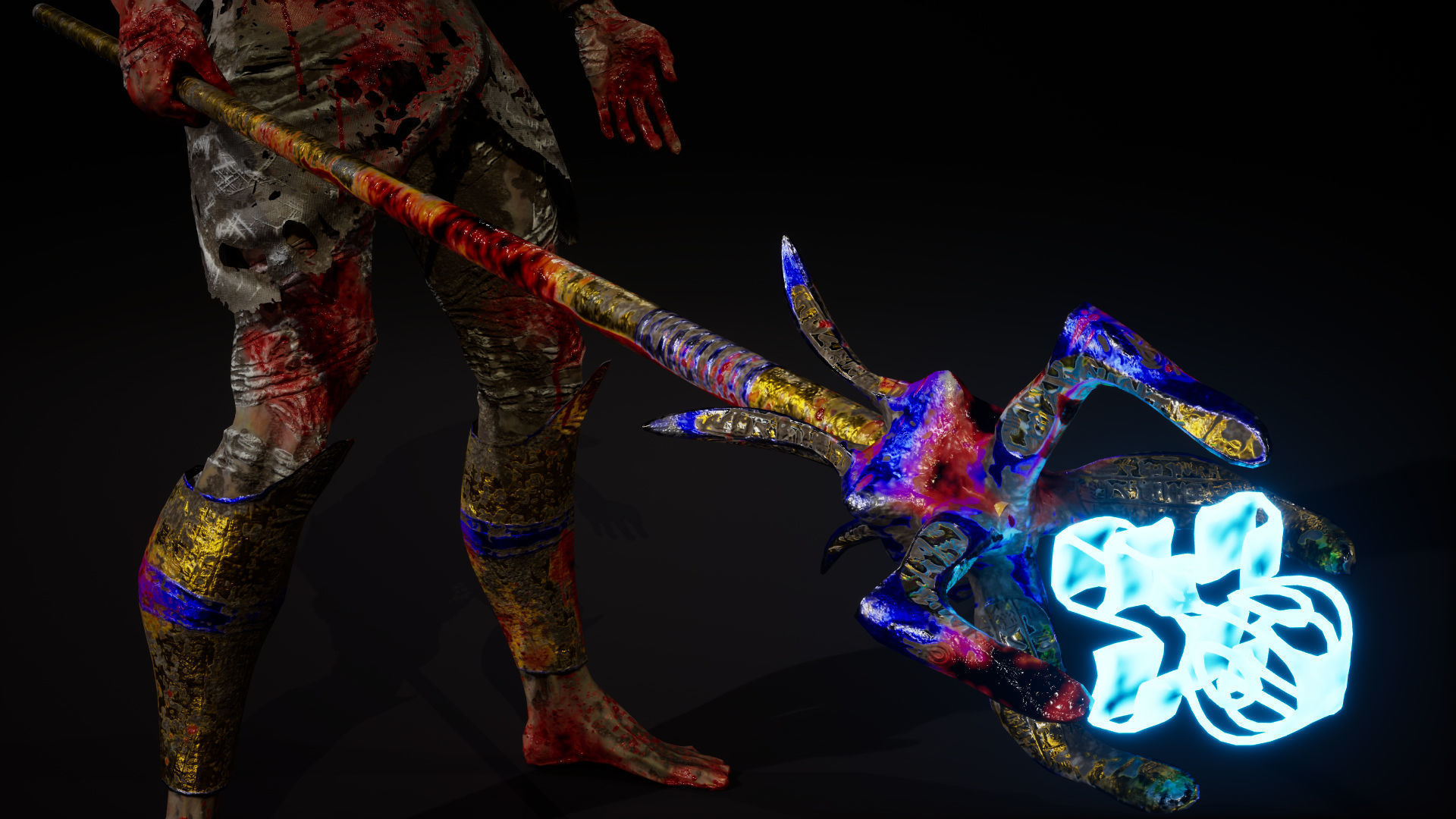 Mummy Anubis Low-poly 3D model_5