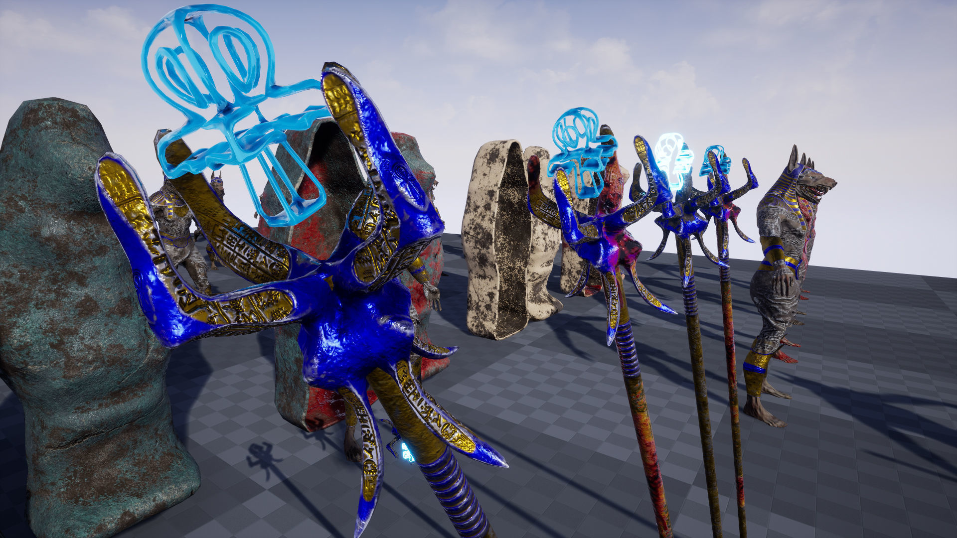 Mummy Anubis Low-poly 3D model_21