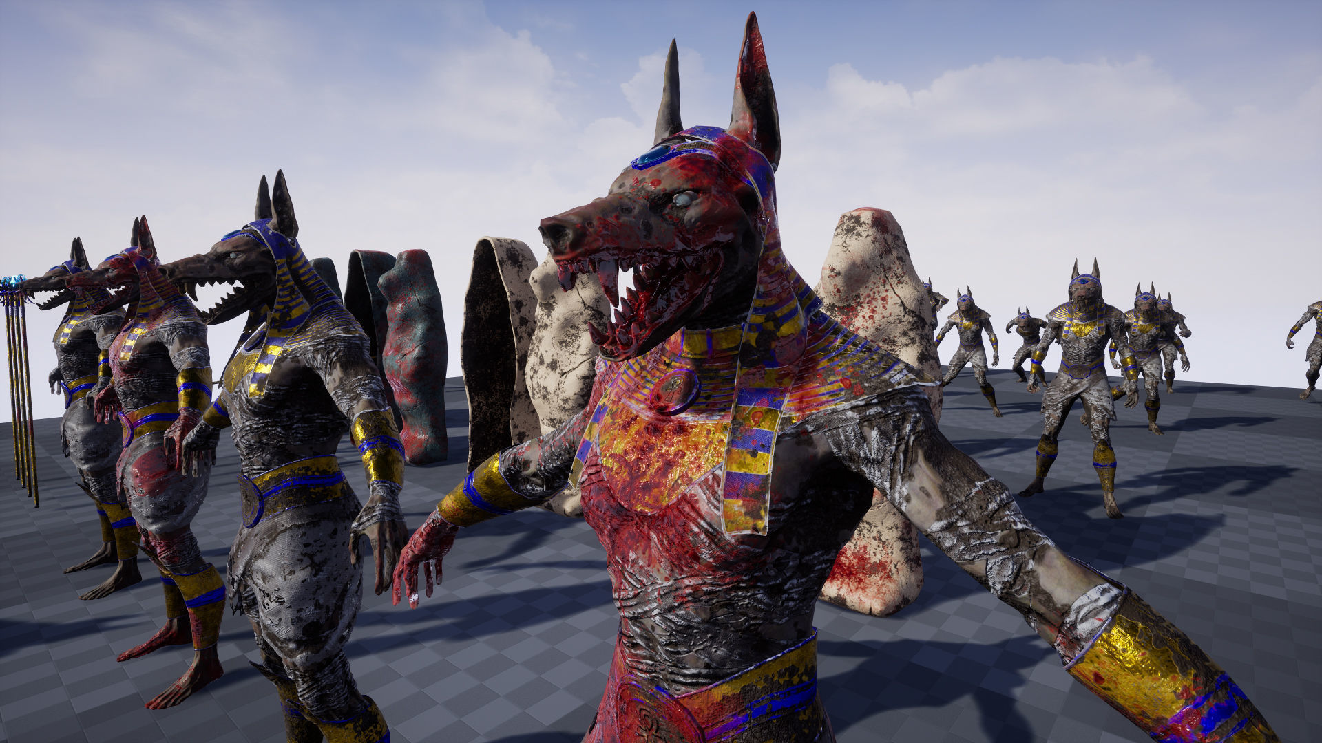 Mummy Anubis Low-poly 3D model_17