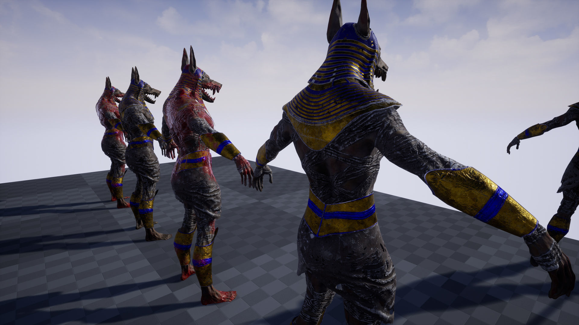 Mummy Anubis Low-poly 3D model_20