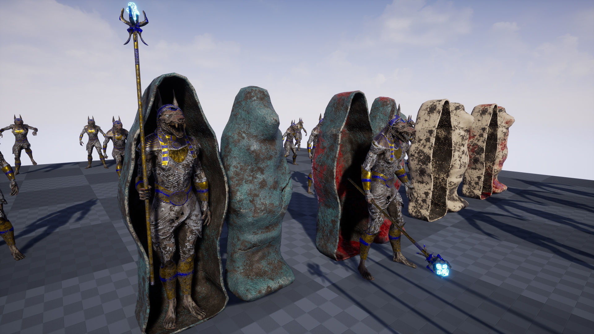 Mummy Anubis Low-poly 3D model_22